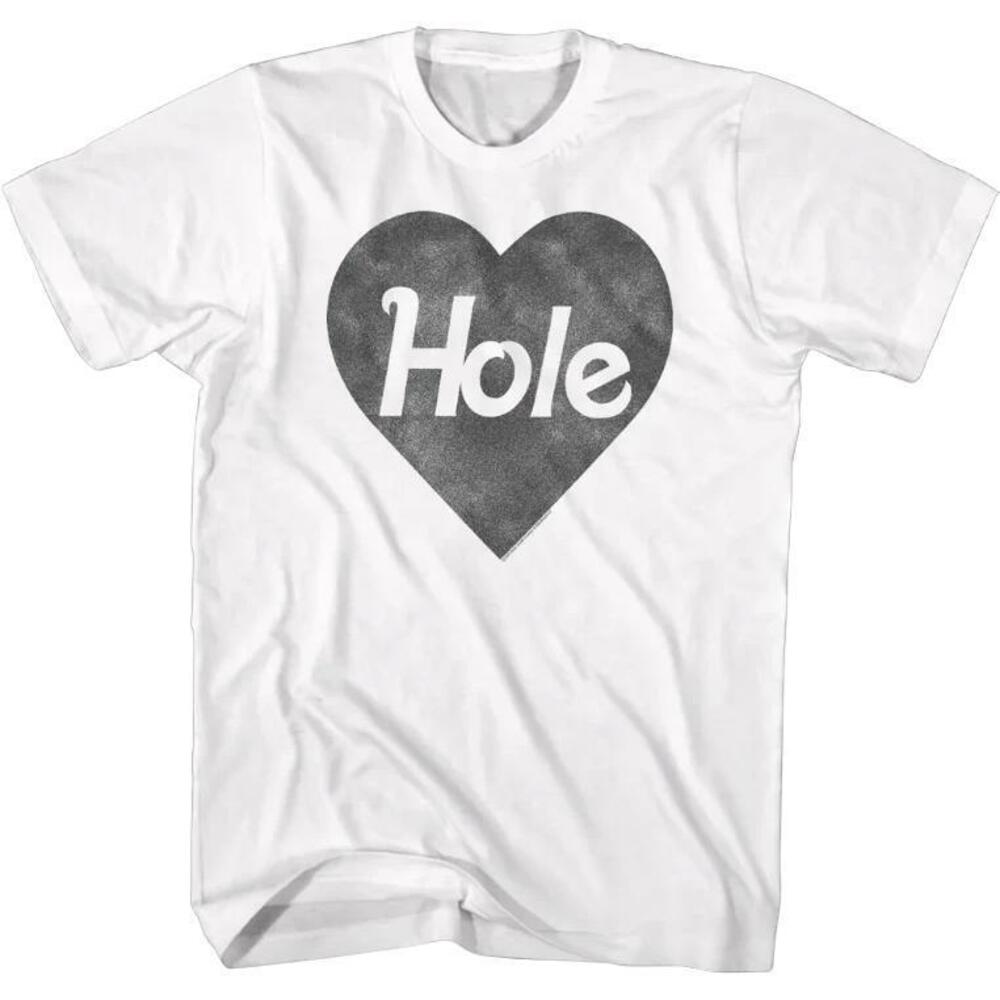 Black White Heart Logo Hole Tshirt
